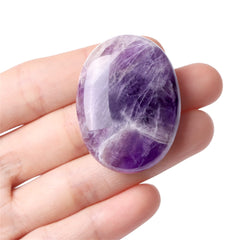 YATOJUZI amethyst thumb stone set with smooth surface for calming rubbing