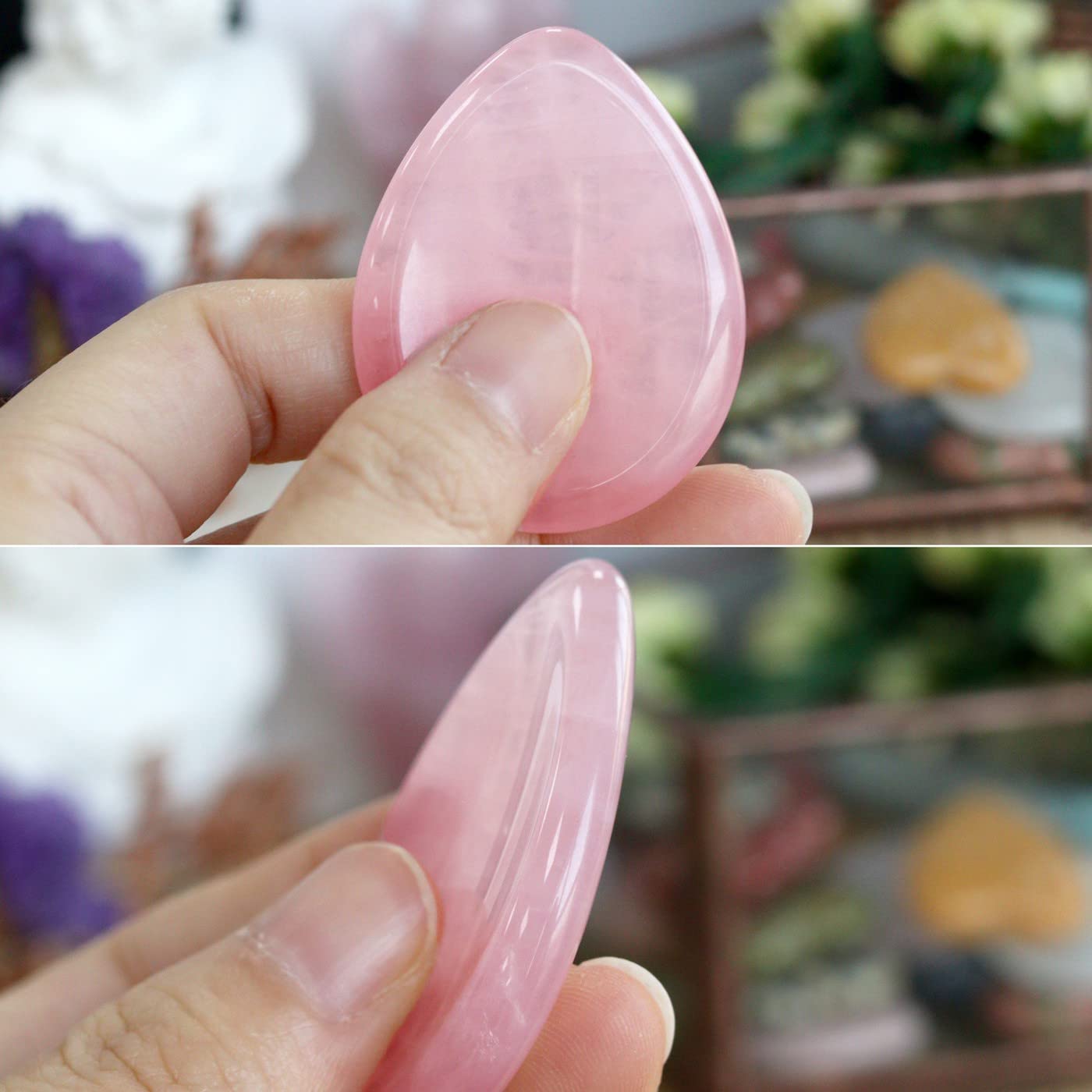 YATOJUZI anxiety relief crystals featuring amethyst and rose quartz for balance