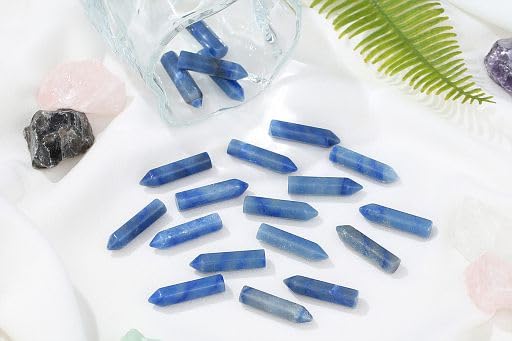 Close-up of YATOJUZI blue aventurine wand for grounding energy