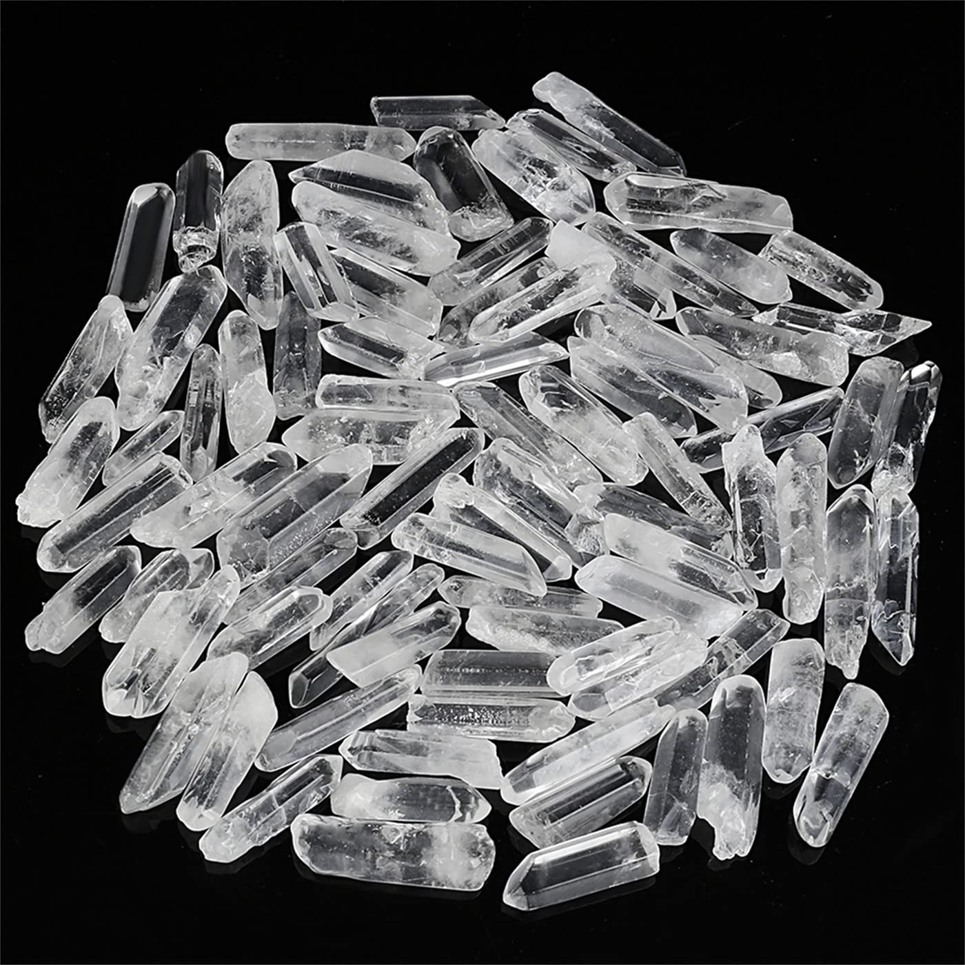 YATOJUZI clear quartz crystal points for meditation and chakra balance.