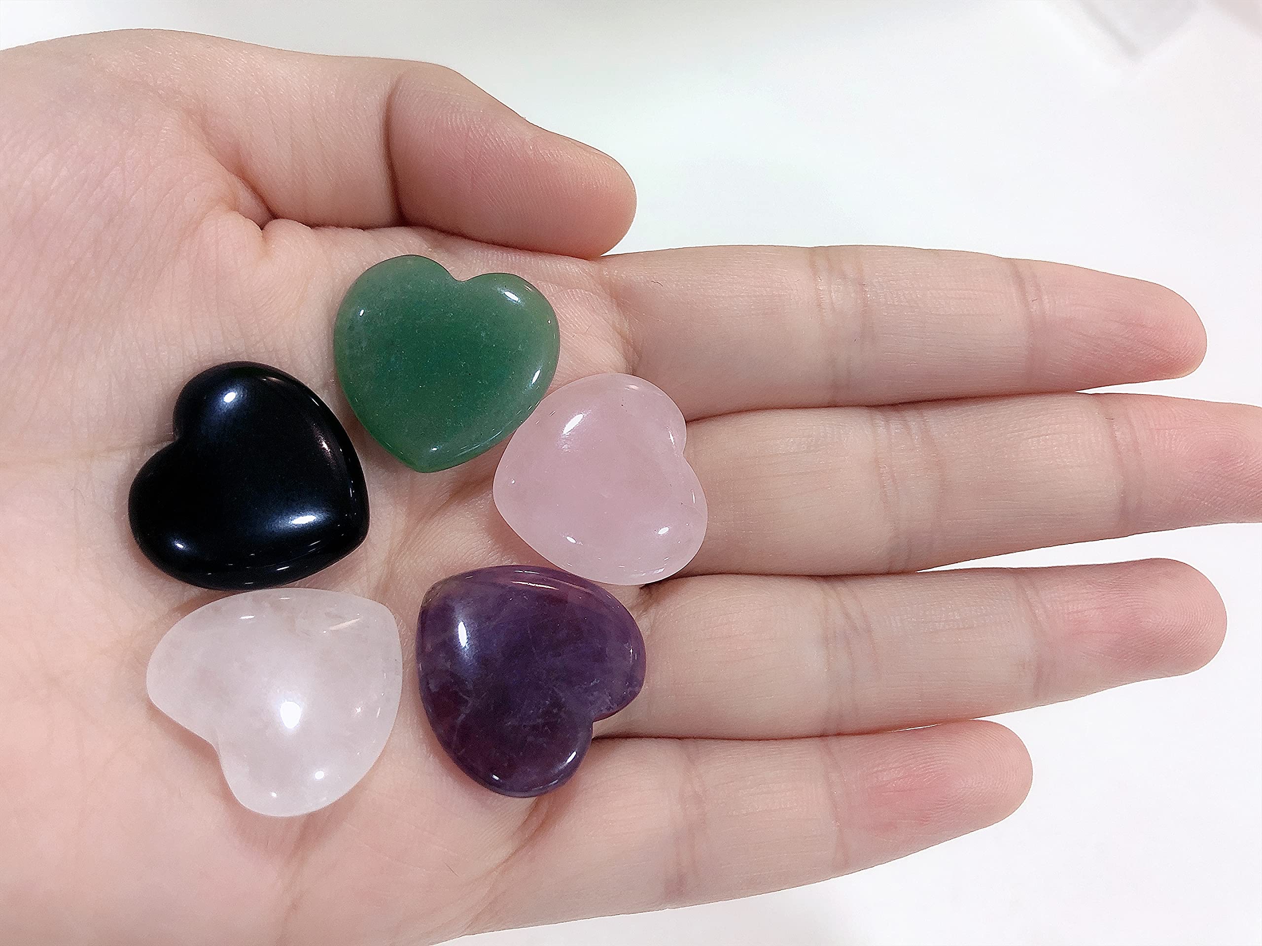 YATOJUZI clear quartz heart crystal for cleansing and energy balance.