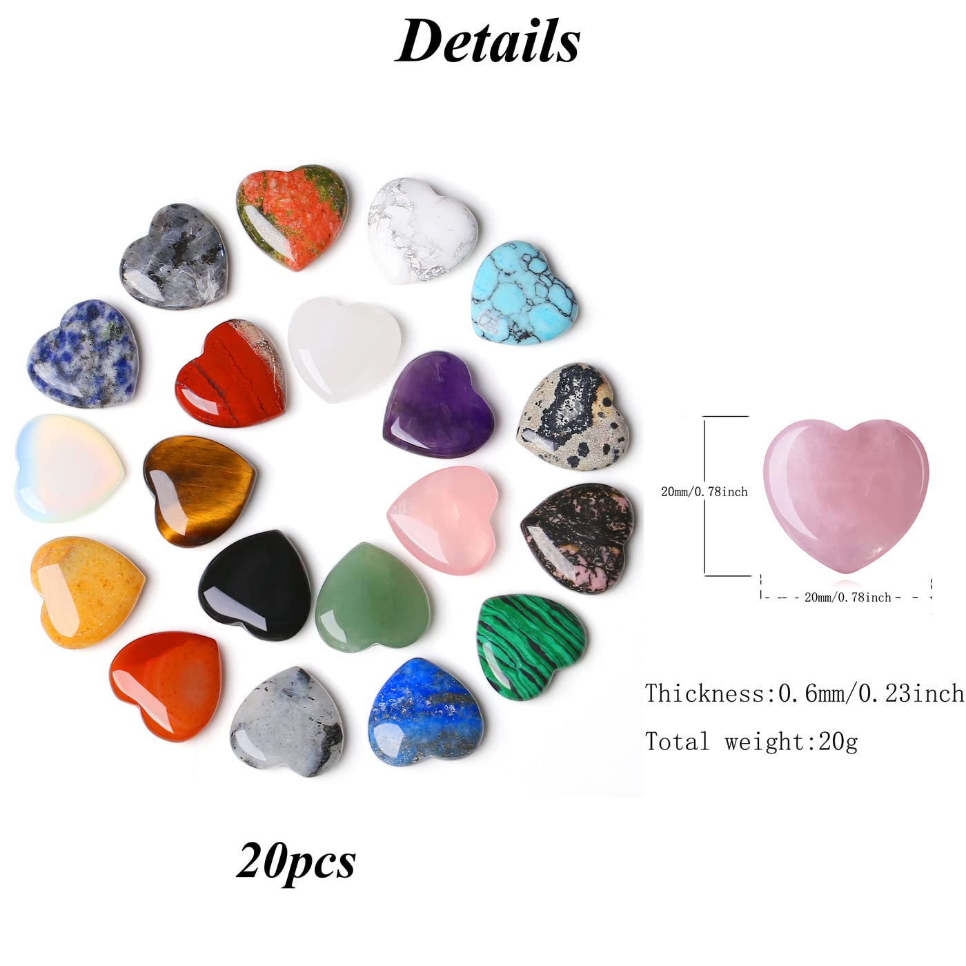 YATOJUZI tiger's eye heart crystal for courage and balance.