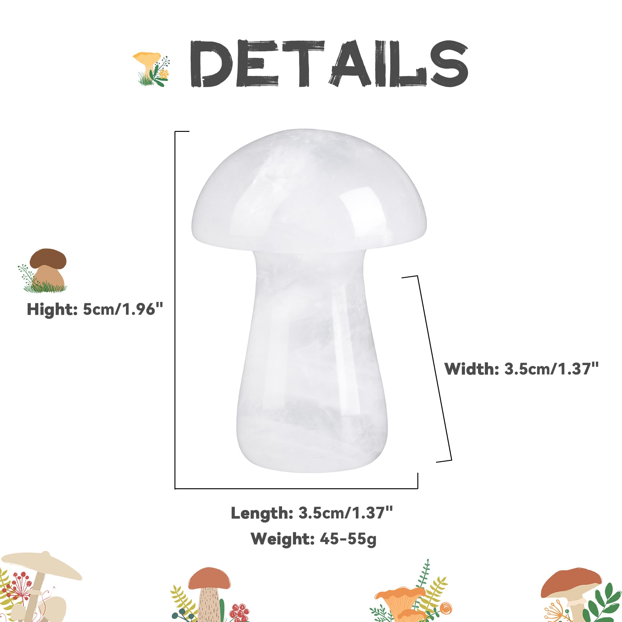 YATOJUZI crystal mushroom makes a charming gift for crystal lovers and friends.