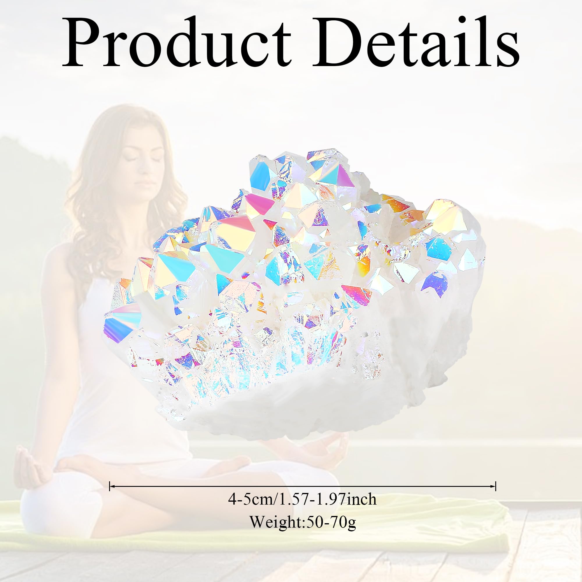 YATOJUZI desk decor crystal cluster to elevate workspace ambiance.