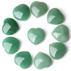 YATOJUZI green aventurine heart stones for calm focus during meditation