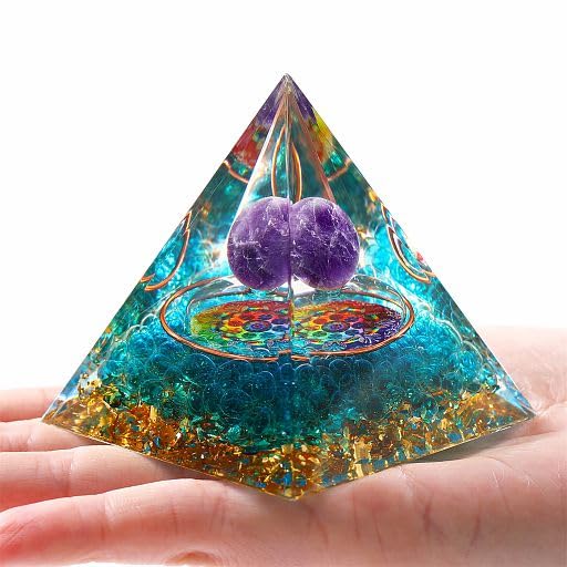 YATOJUZI healing crystal tower with chakra focus design for meditation ambience.
