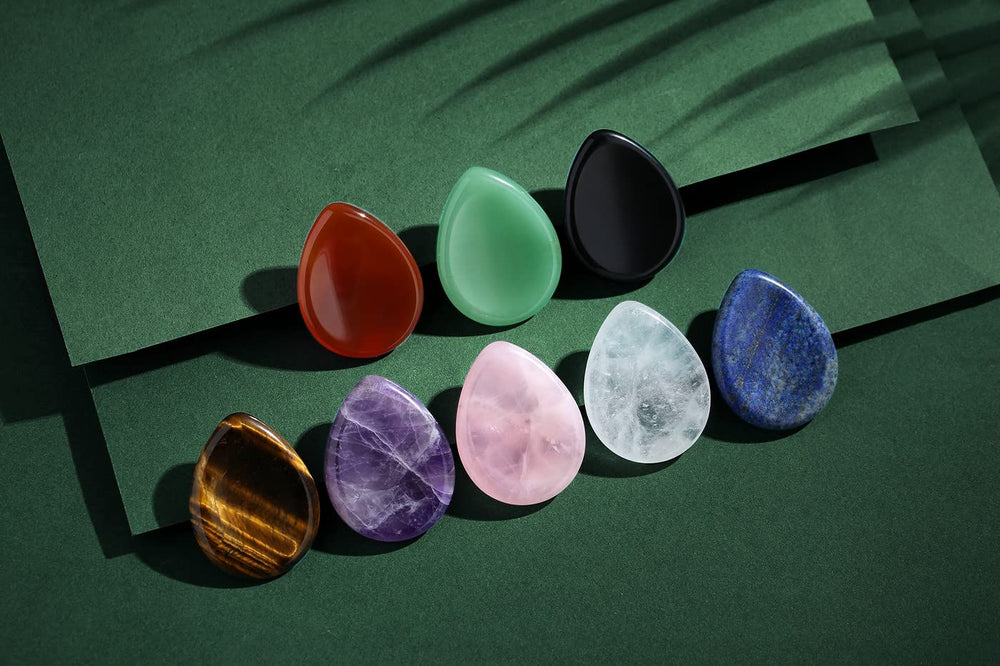 YATOJUZI thumb worry stone indentation offers soothing tactile rubbing for daily calm.