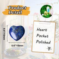 YATOJUZI lapis lazuli heart closeup with rich blue hues