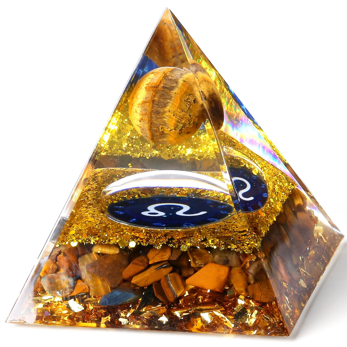YATOJUZI Leo tower crystal for focused energy on your desk.