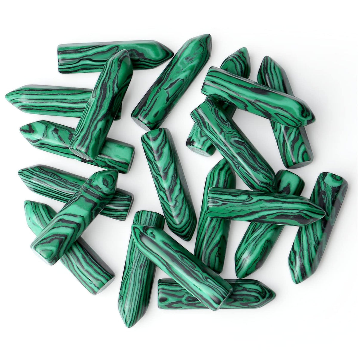 YATOJUZI malachite crystal set in gift box for meditation and balance