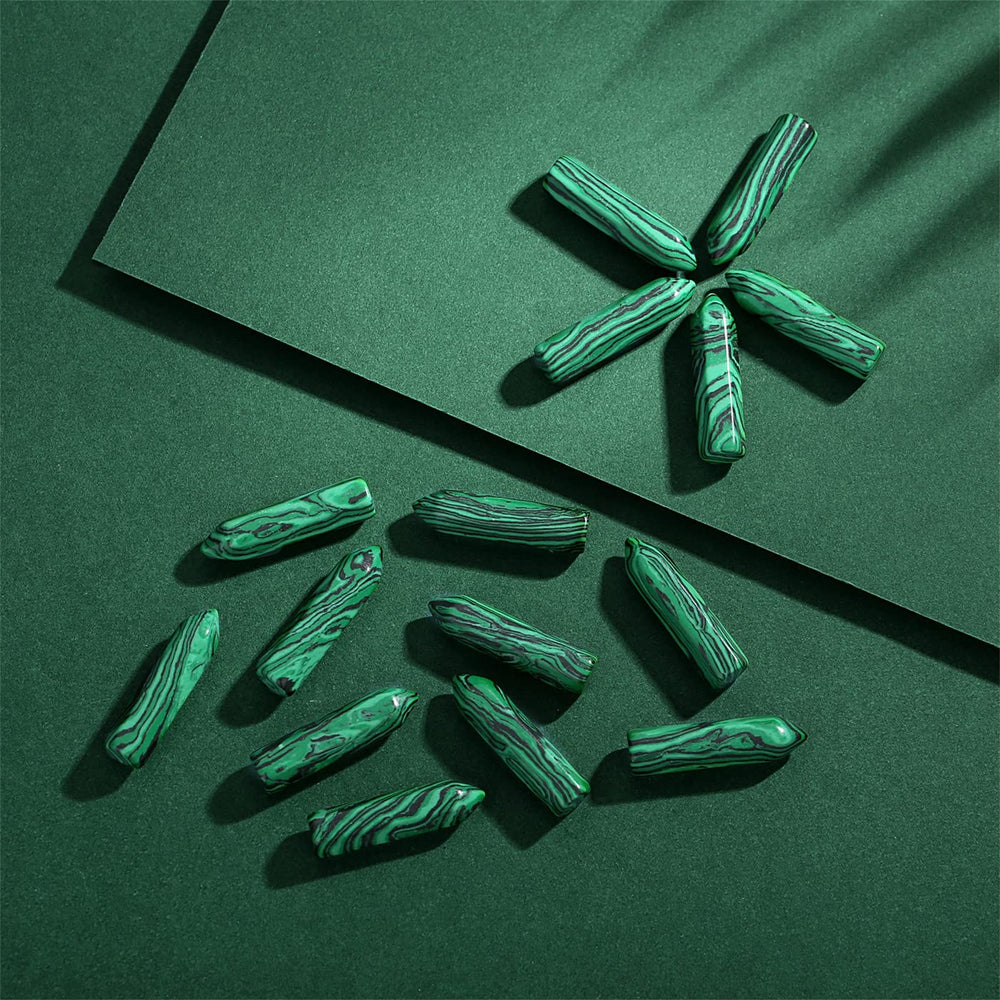YATOJUZI malachite hexagonal points for focused energy and chakra work