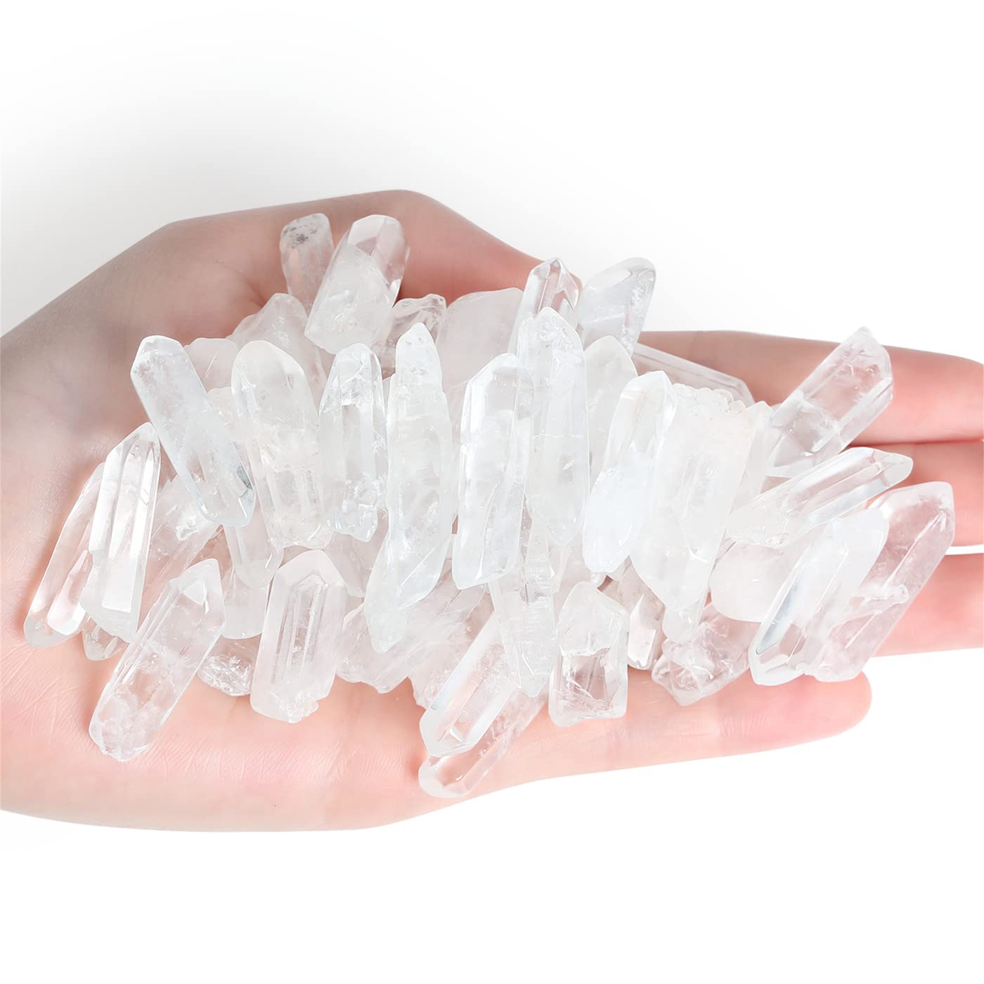 YATOJUZI natural quartz crystal points ideal for energy work.