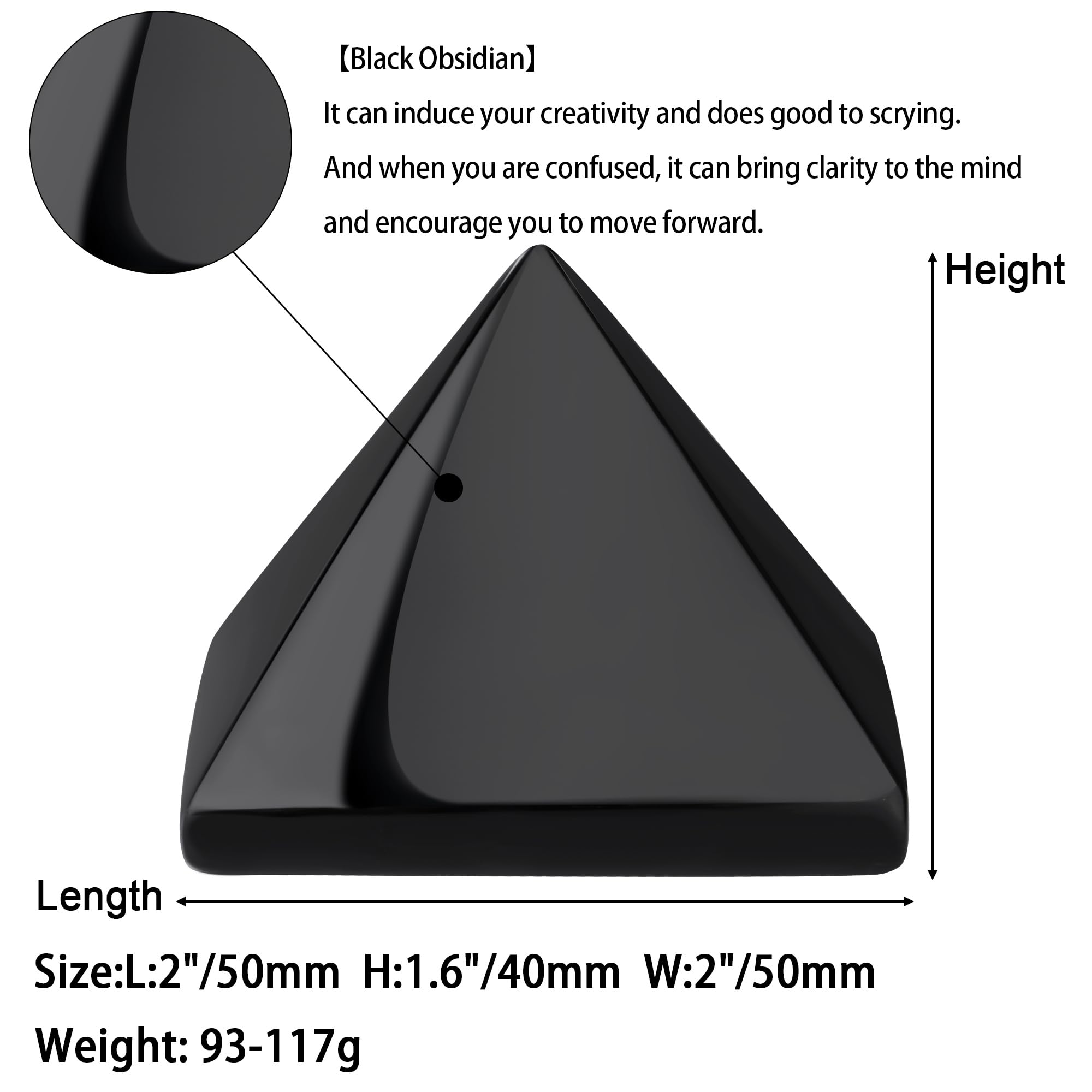 YATOJUZI obsidian energy balance stone for home decor and positive ambiance.