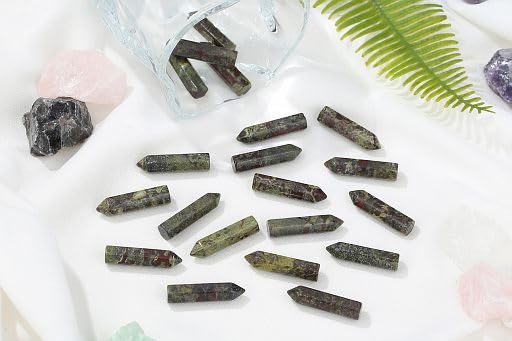 YATOJUZI piedra sangre de dragón, primer plano que realza energía y claridad.