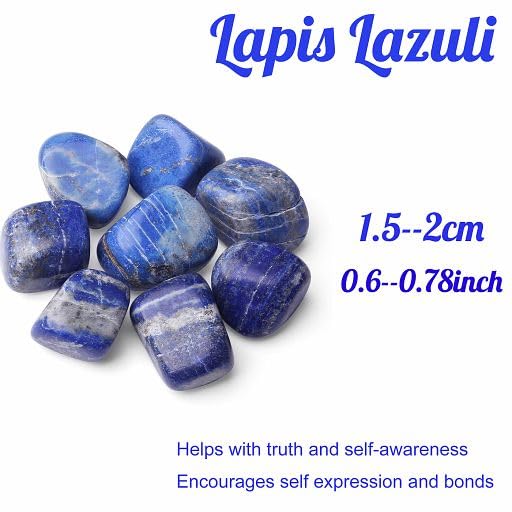 YATOJUZI polished lapis lazuli stones sized 2–3 cm for easy handling.