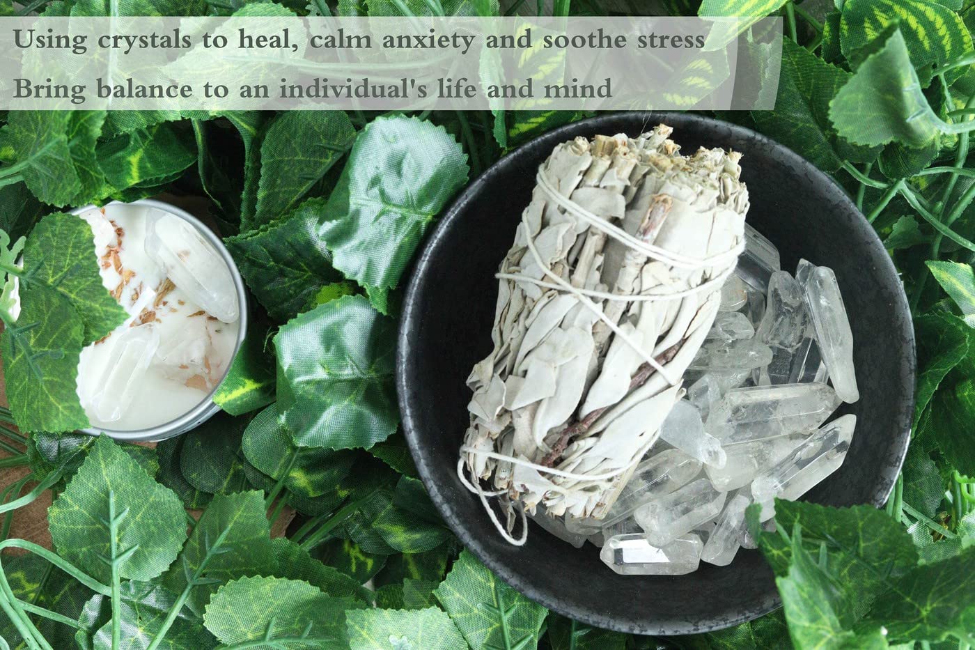 YATOJUZI polished quartz crystal points for yoga practice.