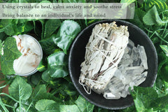 YATOJUZI polished quartz crystal points for yoga practice.