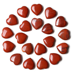 YATOJUZI Red Jasper Heart crystals set for calming energy and focus.