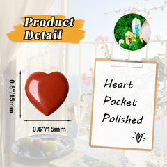 YATOJUZI Heart shaped red jasper stones boosting confidence and balance.