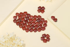 YATOJUZI Polished red jasper hearts ideal for gifting and collection.