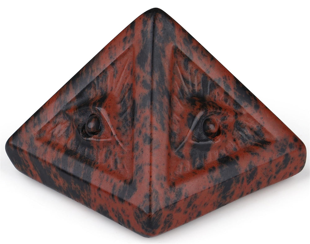 Yatojuzi red obsidian evil eye crystal, a striking energy centerpiece.