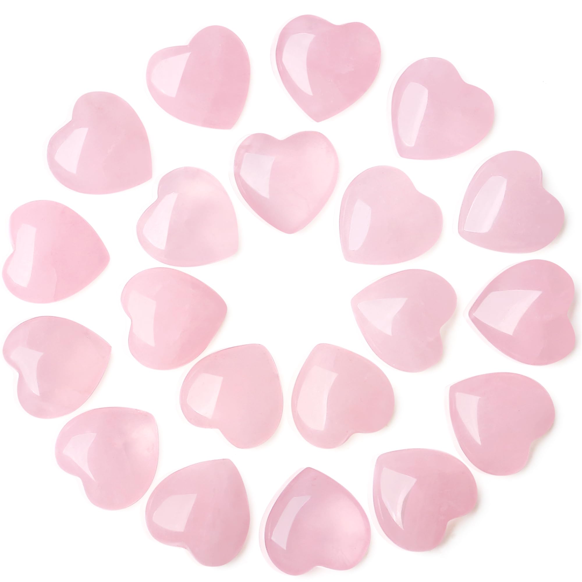 YATOJUZI natural rose quartz hearts—thoughtful gift for loved ones