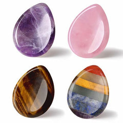YATOJUZI amethyst water-drop worry stone for portable meditation and focus.