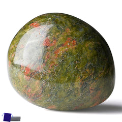 YATOJUZI unakite crystal in velvet bag, ready for gifting.