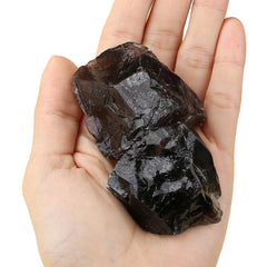 YATOJUZI smoky quartz rough stone close-up showing natural texture and color