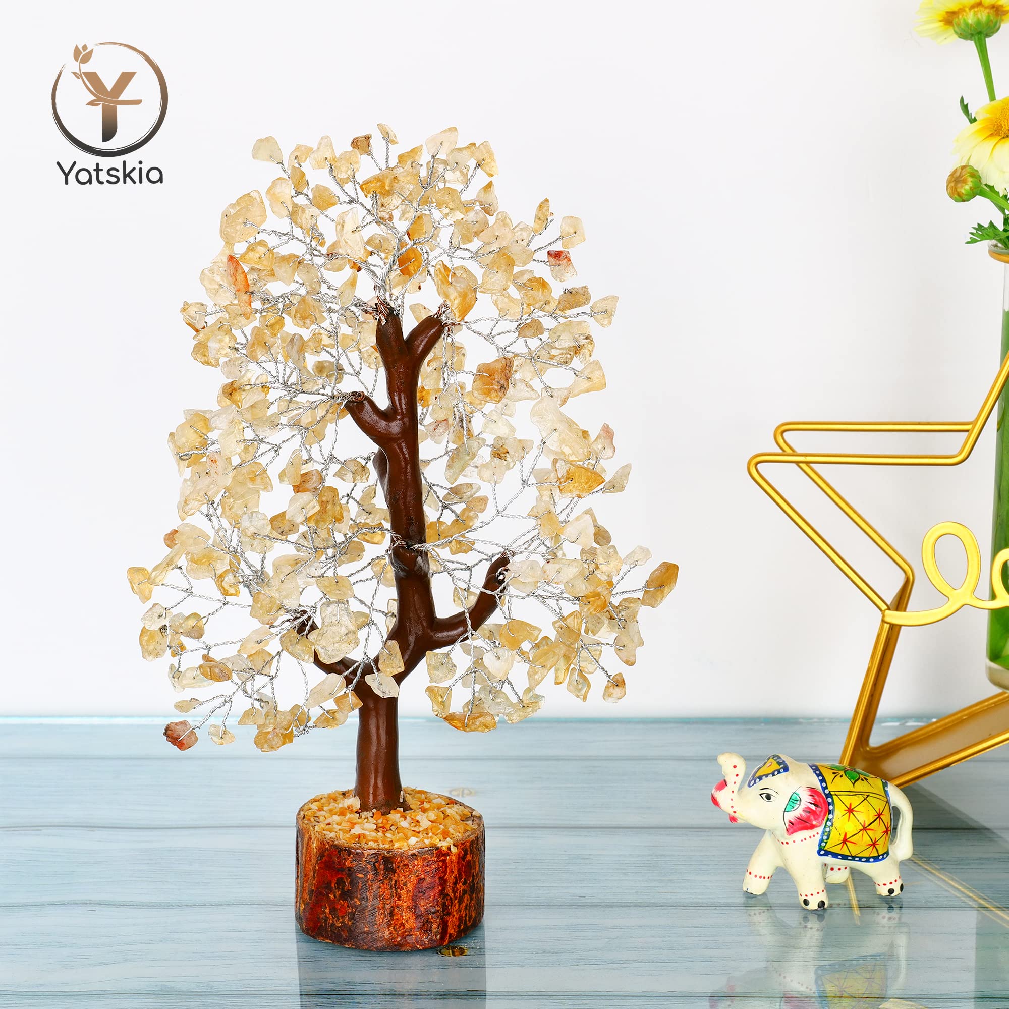 YATSKIA seven chakra pendant necklaces with the crystal tree for balance.