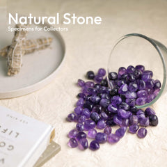 YATSKIA amethyst crystal rocks display a color range from deep violet to lavender.