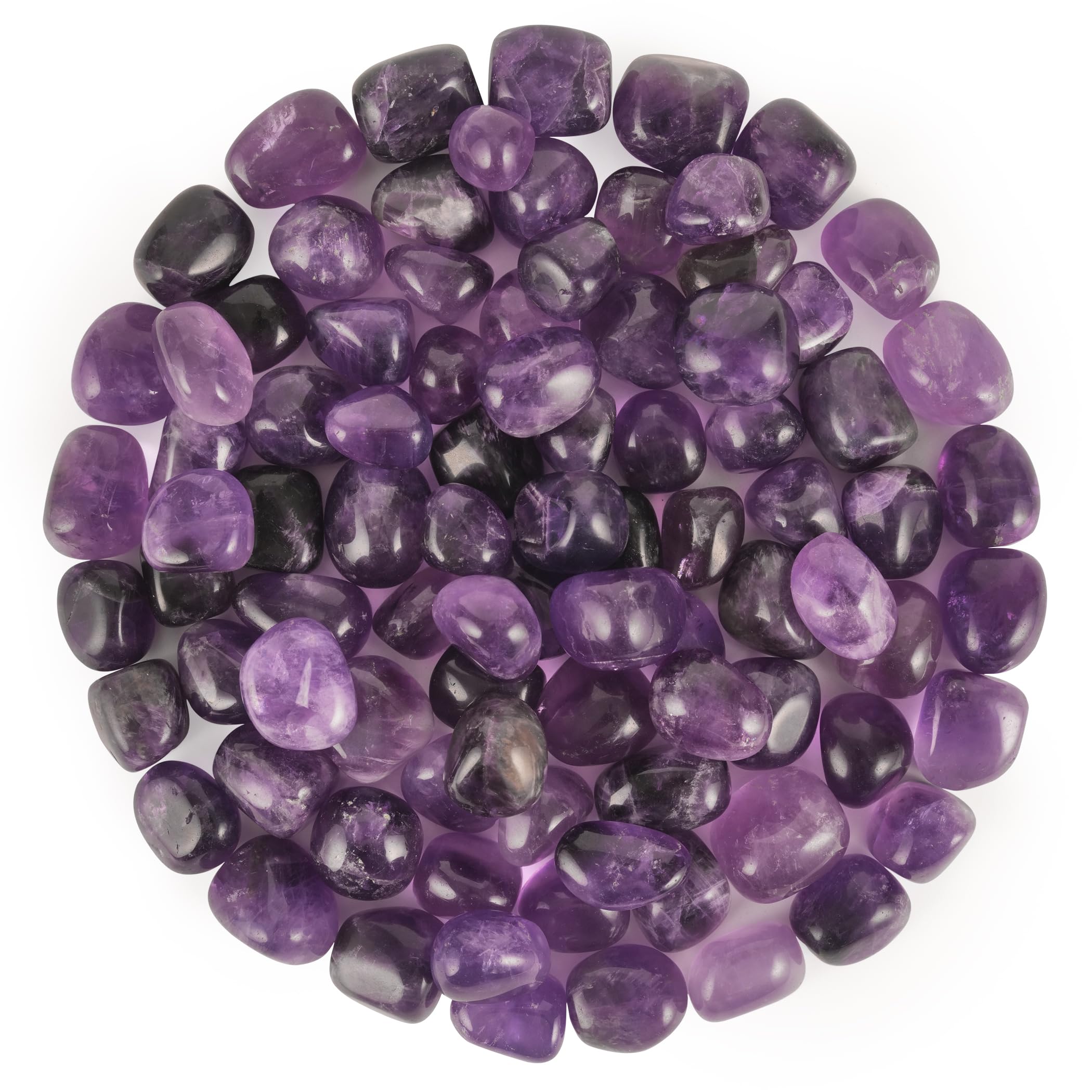 YATSKIA amethyst tumble stones showcase unique patterns for jewelry and home decor.