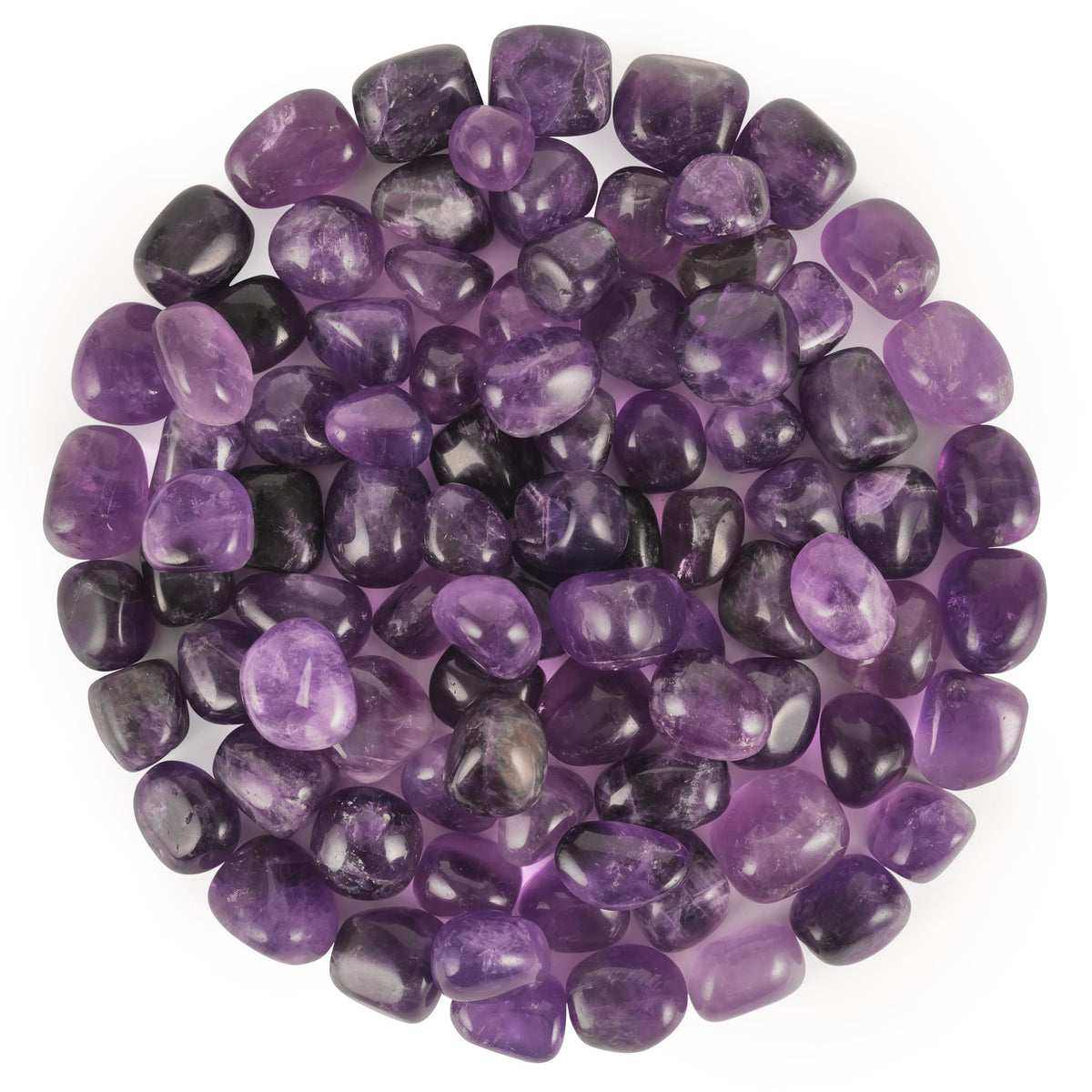 YATSKIA amethyst tumble stones showcase unique patterns for jewelry and home decor.