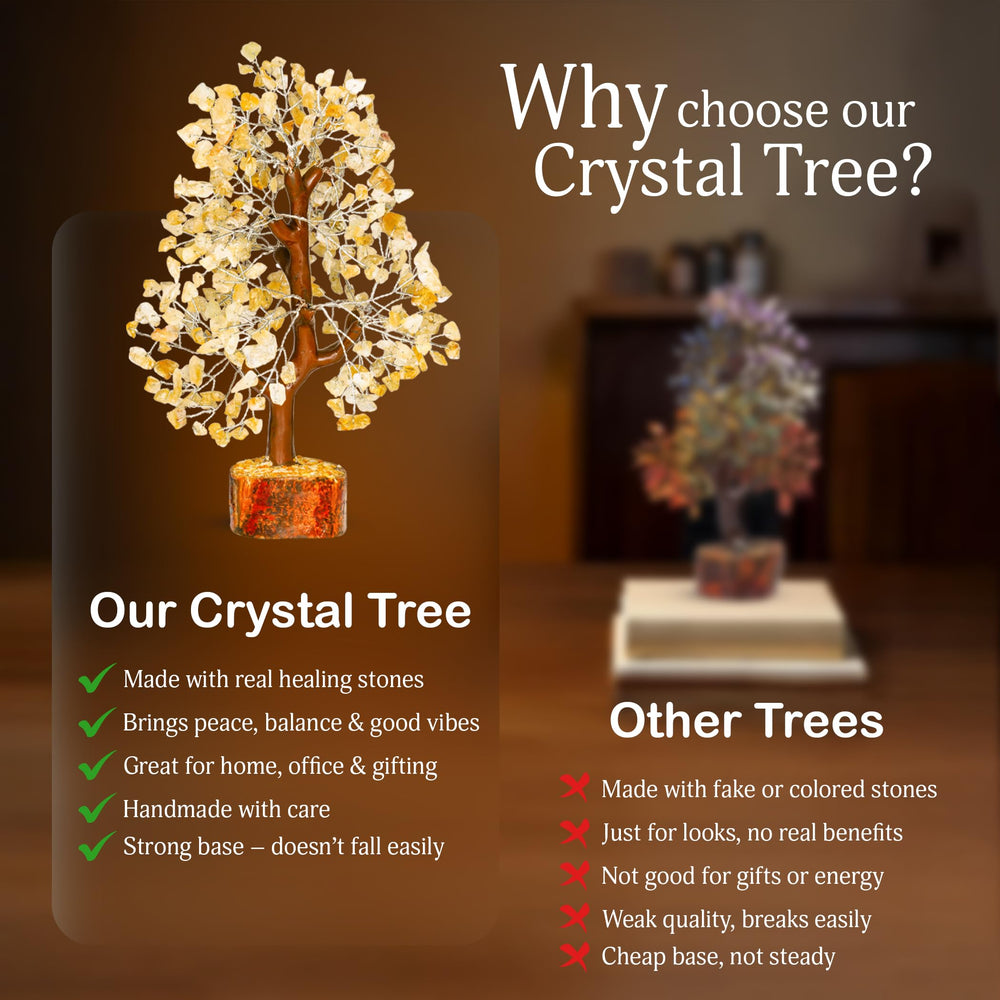 YATSKIA Citrine tree decor suitable for desks, shelves, and living spaces.