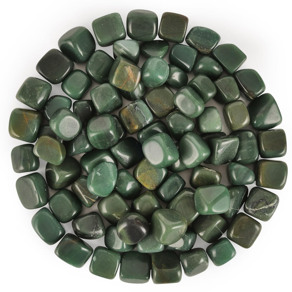 YATSKIA Green Aventurine bulk 1 lb tumbled stones for prosperity and calm energy.