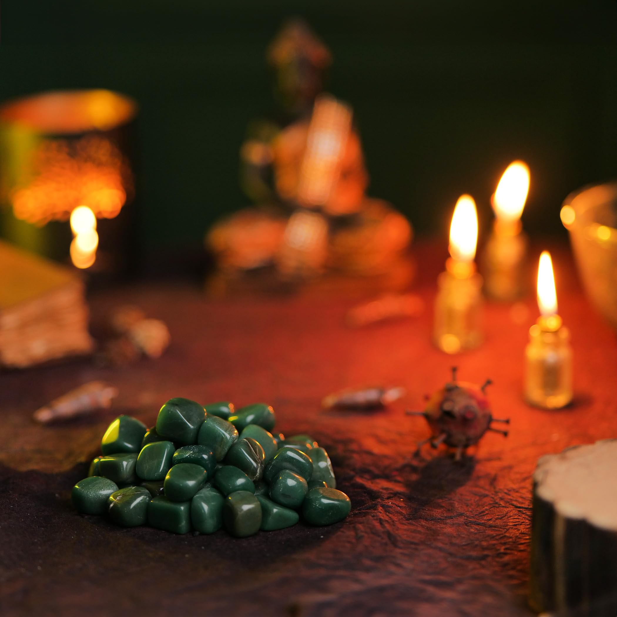 YATSKIA Green Aventurine stones for creative spaces to spark ideas and focus.