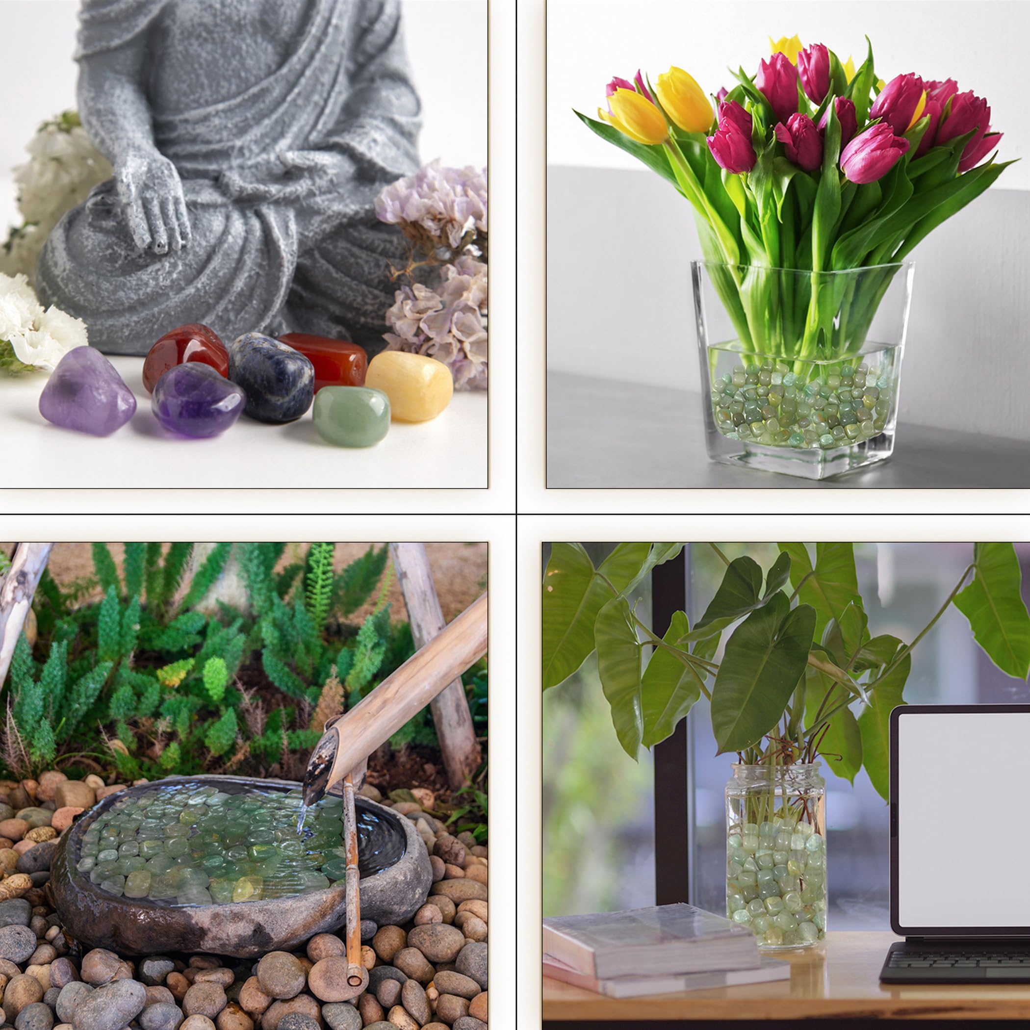 YATSKIA Green Aventurine decor stones enhancing ambience and positive vibes.