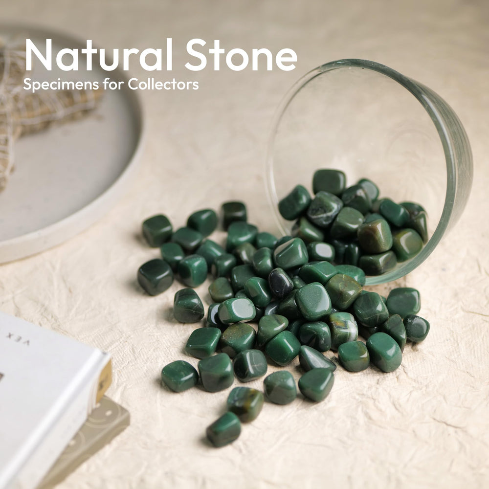 YATSKIA Green Aventurine polished stones for calming decor and meditation spaces.