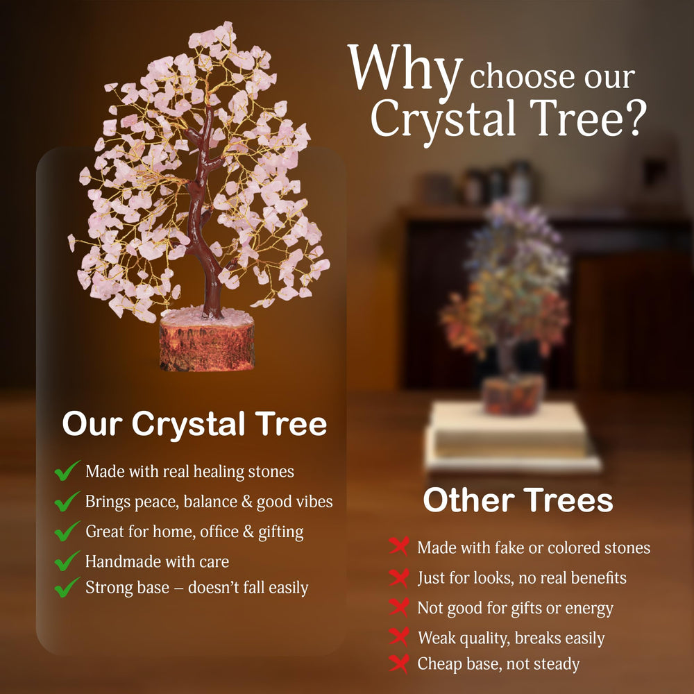 YATSKIA Handcrafted gift box containing the rose quartz tree and pendants.
