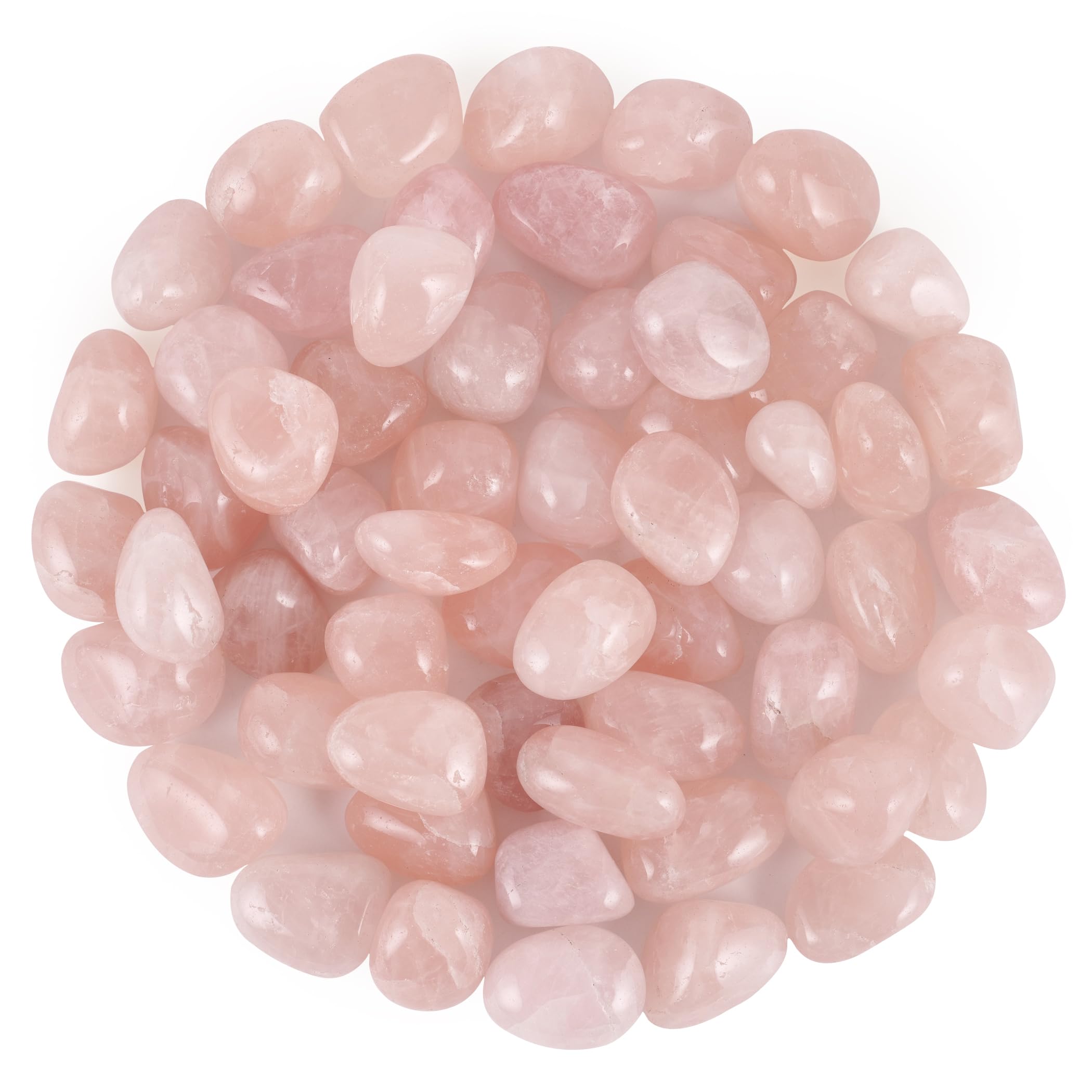 YATSKIA rose quartz bulk crystals 1lb in natural pink tones for display.
