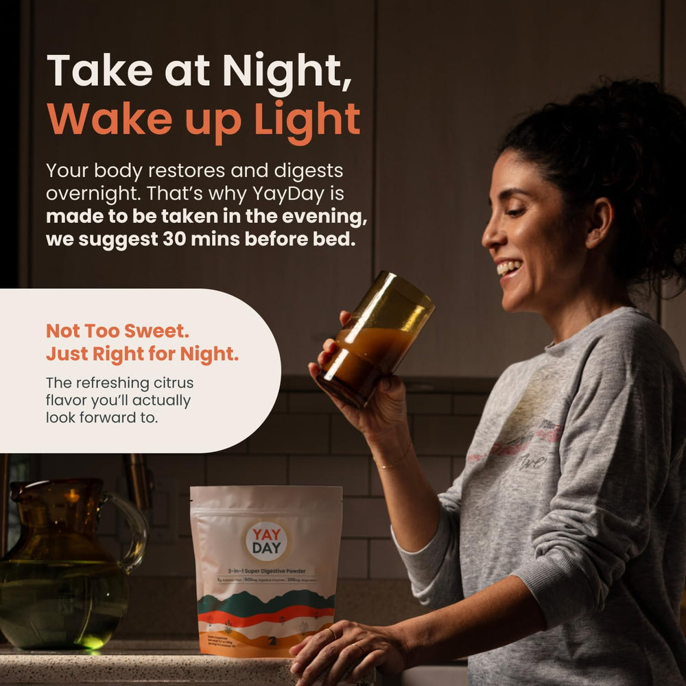 YayDay Nighttime magnesium glycinate icon highlights gentle sleep support.