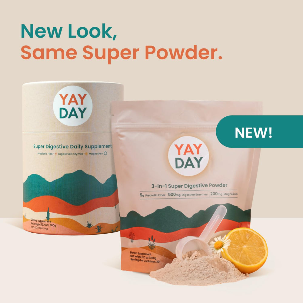 YayDay nighttime scoop measures dose before bed for daily regularity.