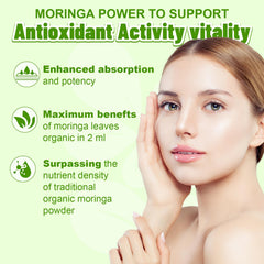 YBFQ Pure Moringa Drops blend with turmeric and pepper ingredients