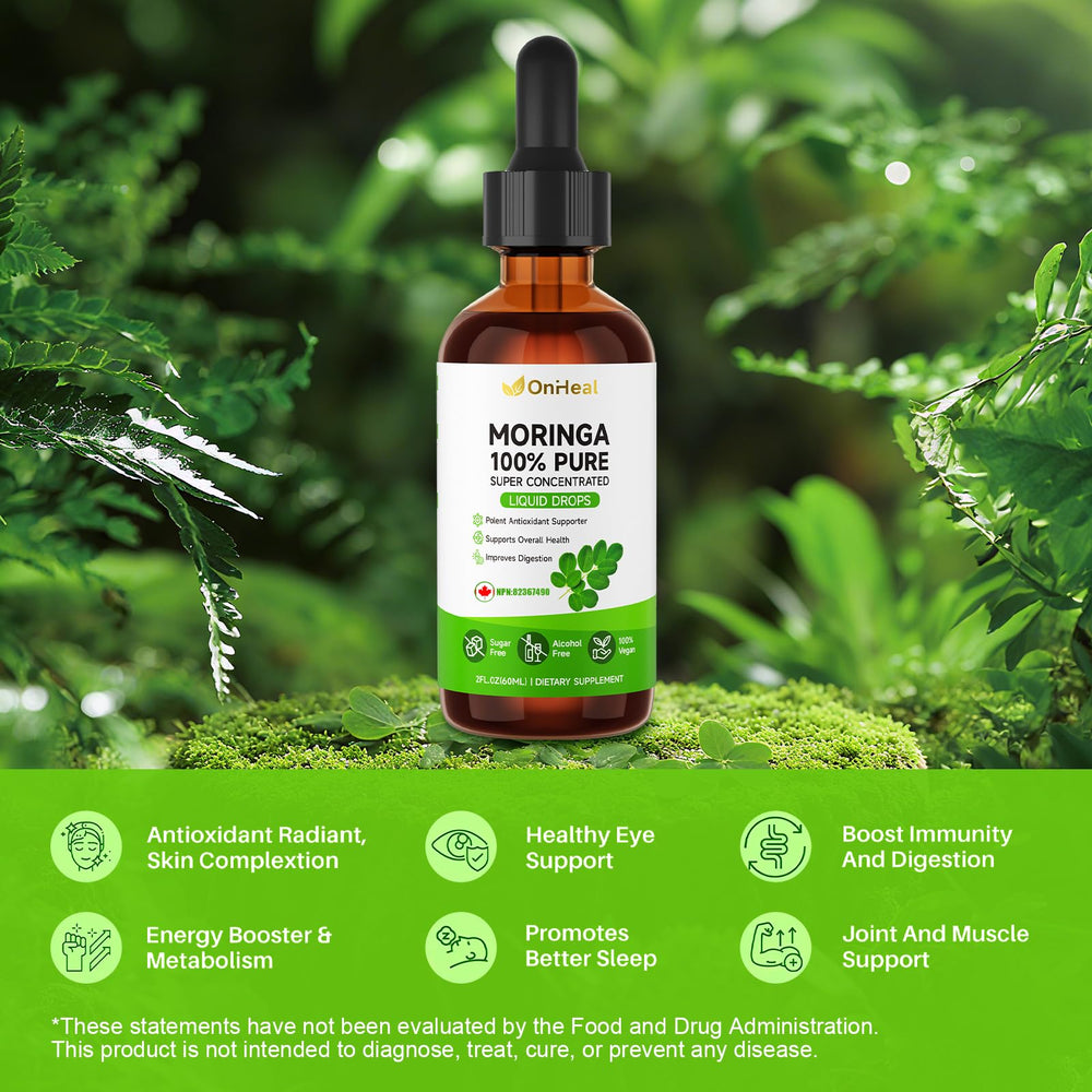 YBFQ Pure Moringa Drops under-tongue usage illustration