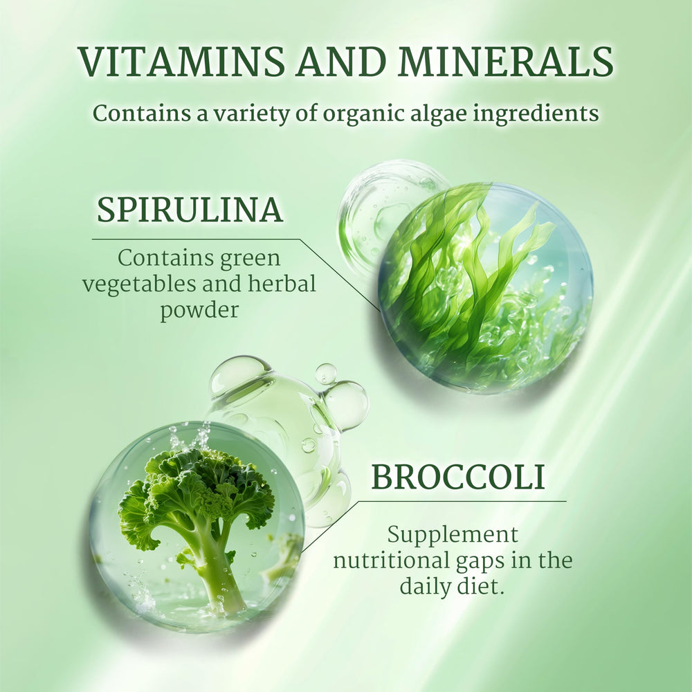 Ydesalen Greens Gummies ingredients panel emphasizes leafy greens and prebiotics.