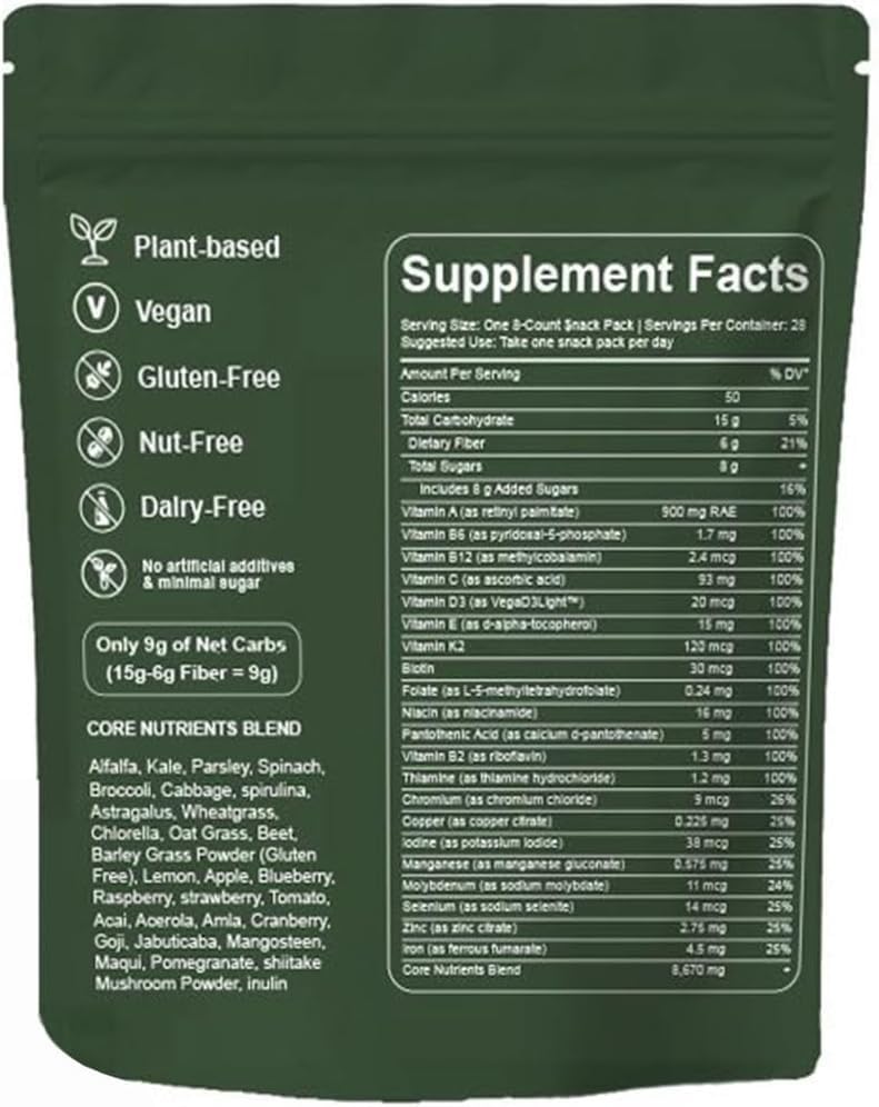 Ydesalen Greens Gummies tub highlights 224 gummies for easy daily use.
