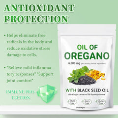 Ydesalen Oil of Oregano softgels serving two softgels daily