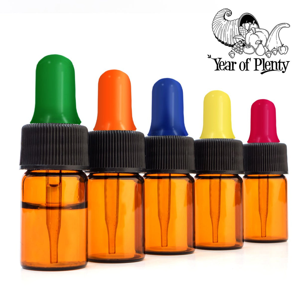 Year of Plenty brand-compatible 5ml bottle set for common essential oils.