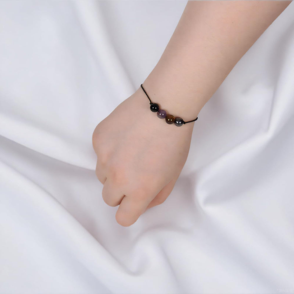 YECRUX bracelet with Black Tourmaline beads provides grounding protection
