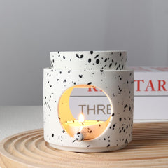 Yeerockal Ink Splash oil diffuser with candle holder for calming scents
